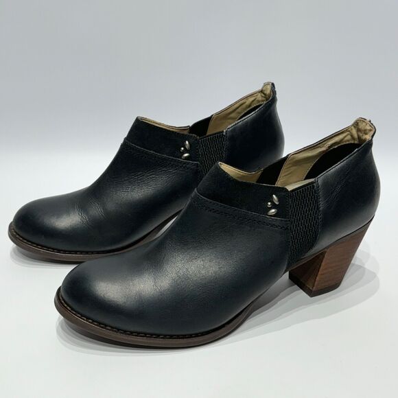 OluKai Ho Oui Women’s Ankle Booties Boots Comfort Shoes Black Leather Size 10 - Picture 1 of 15